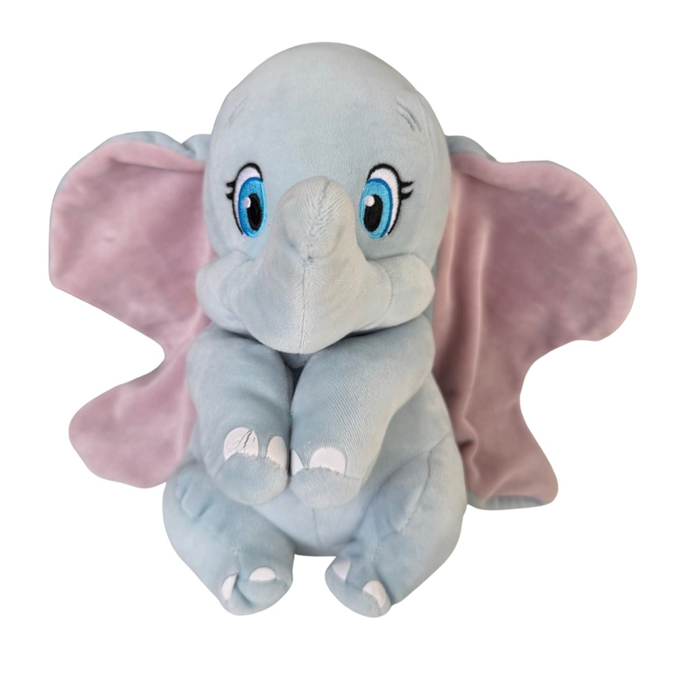 Ty Sparkle Dumbo Plush Stuffed Animal Disney Blue Pink Elephant 10"